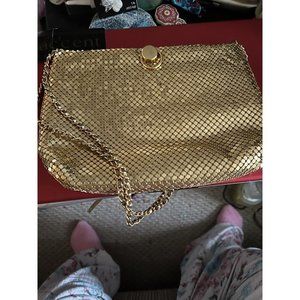 Gold Mesh Metal Metallic Chain Link Evening Shoulder Hand Bag envelope Purse